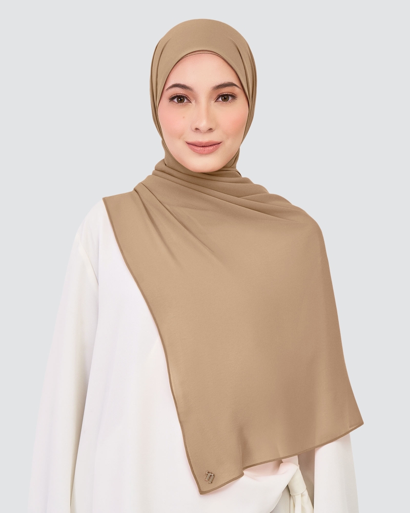 Image of CHIFFON SHAWL - NATURAL