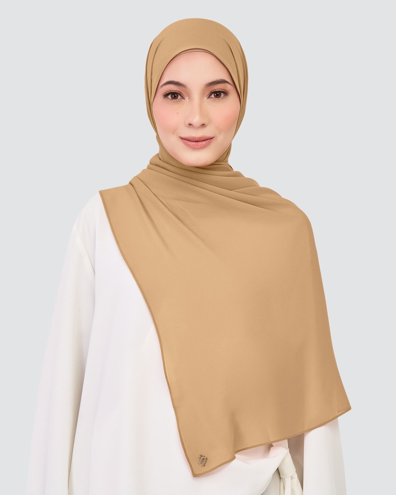 Image of CHIFFON SHAWL - NOUGAT