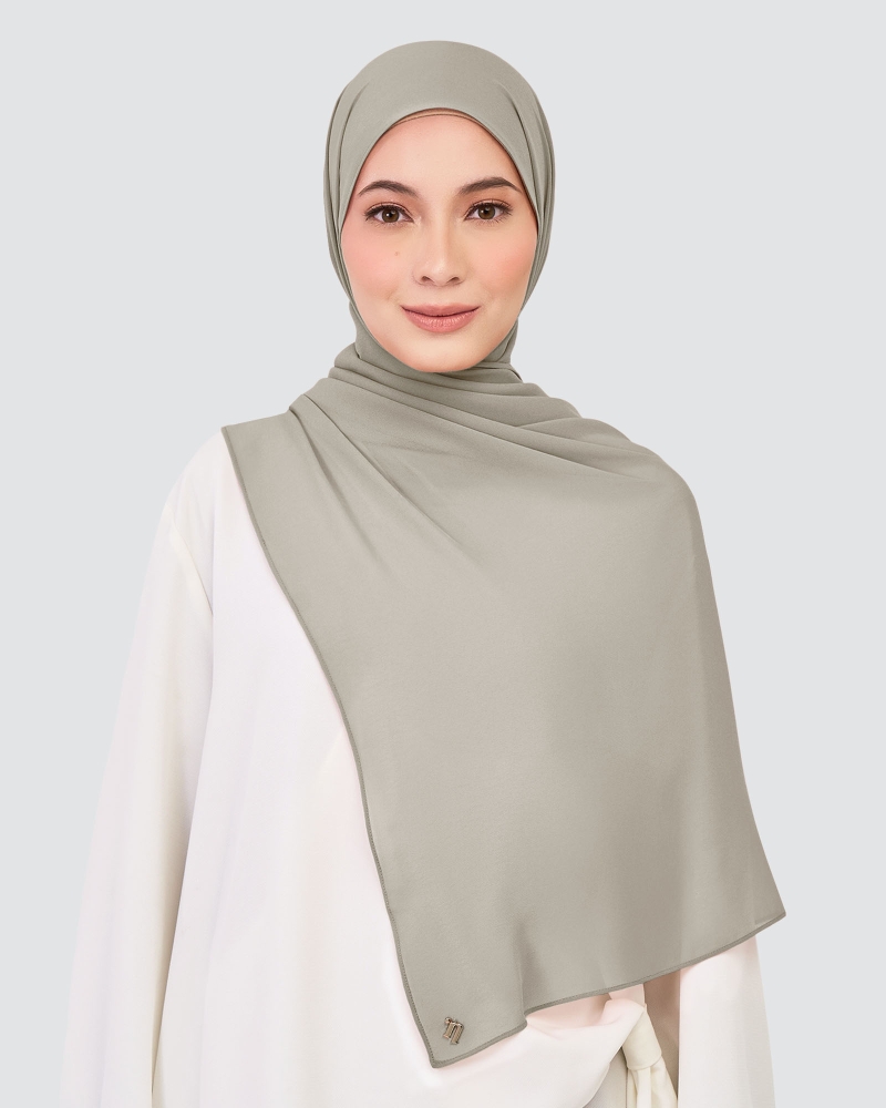 Image of CHIFFON SHAWL - OPAL GRAY