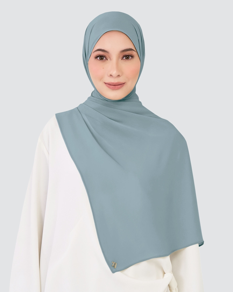 Image of CHIFFON SHAWL - PEARL BLUE