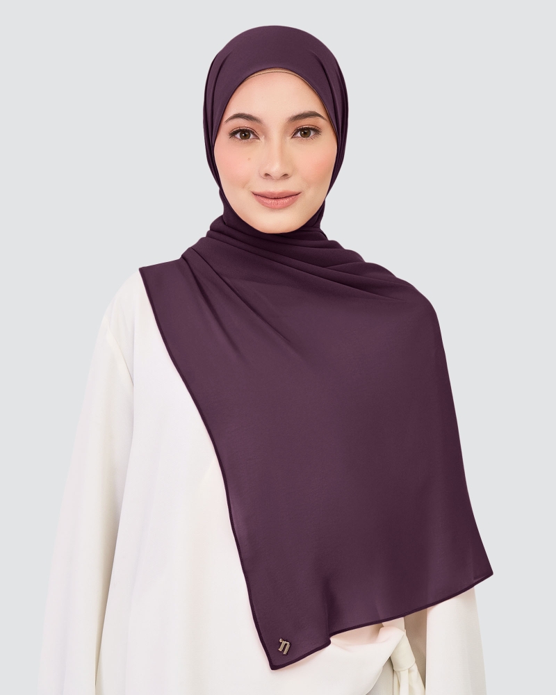 Image of CHIFFON SHAWL - PLUM PERFECT