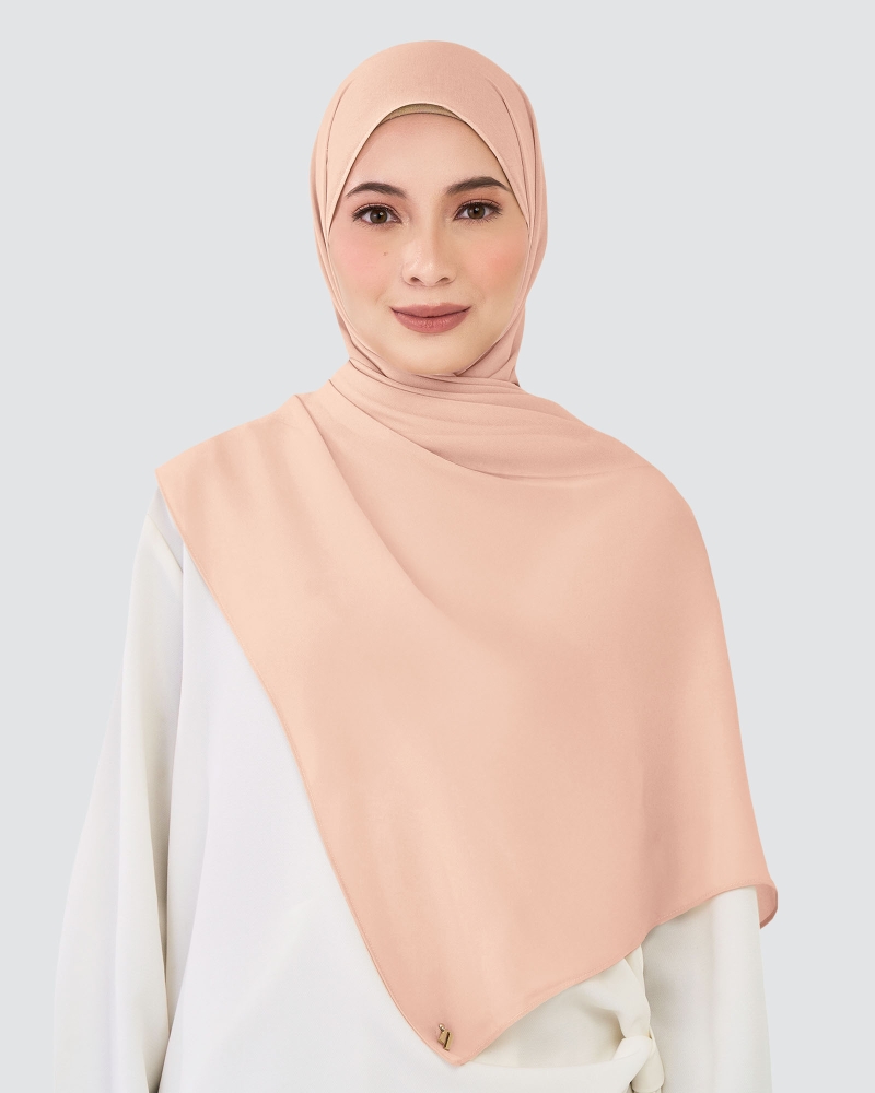 Image of CHIFFON SHAWL - SEPIA ROSE