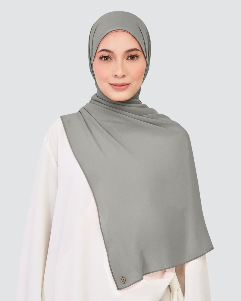 Image of CHIFFON SHAWL - SHARKSKIN