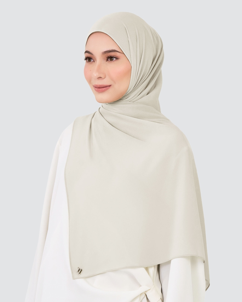 CHIFFON SHAWL - SILVER GREY