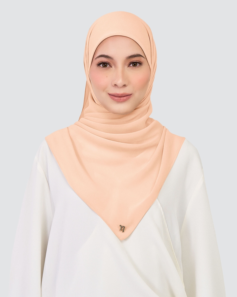 Image of CHIFFON SQUARE - BRIDAL ROSE