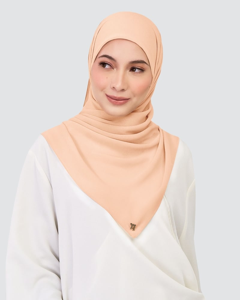 CHIFFON SQUARE - BRIDAL ROSE