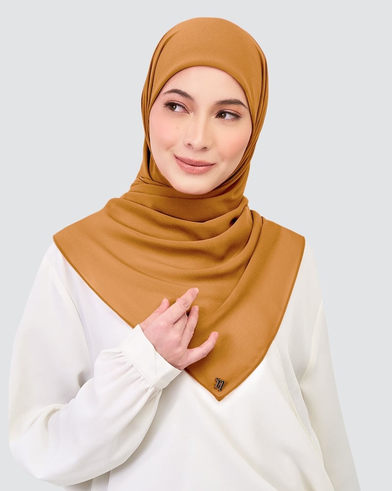 CHIFFON SQUARE - BROWN SUGAR