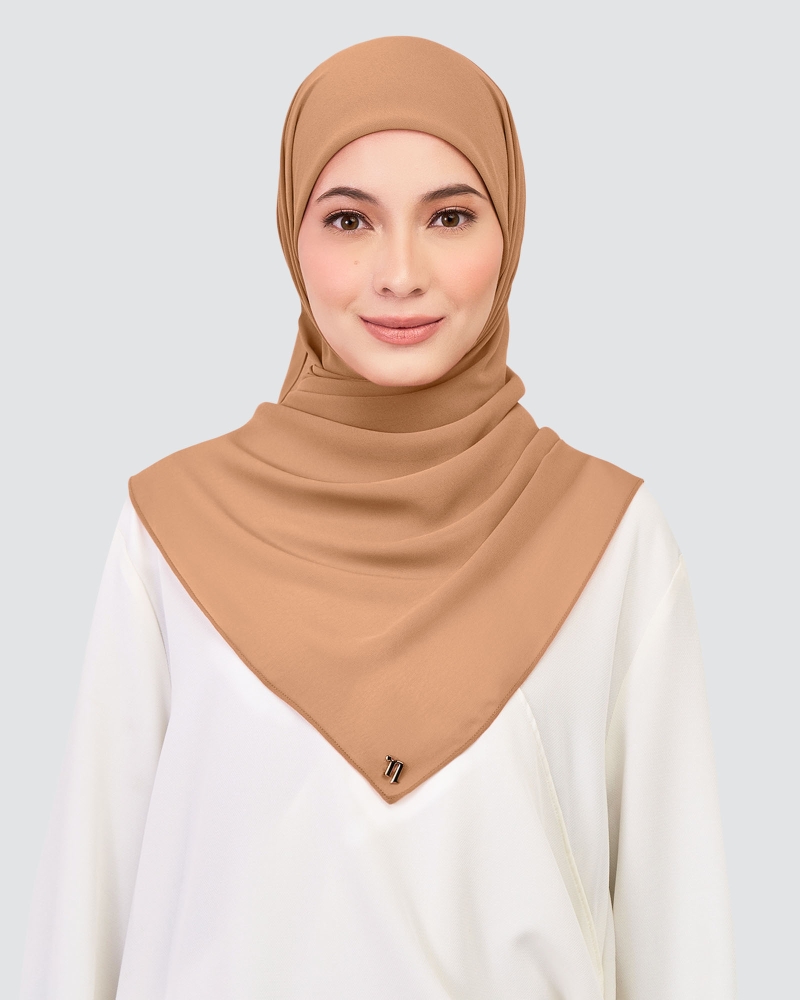 Image of CHIFFON SQUARE - CAFE AU LAIT