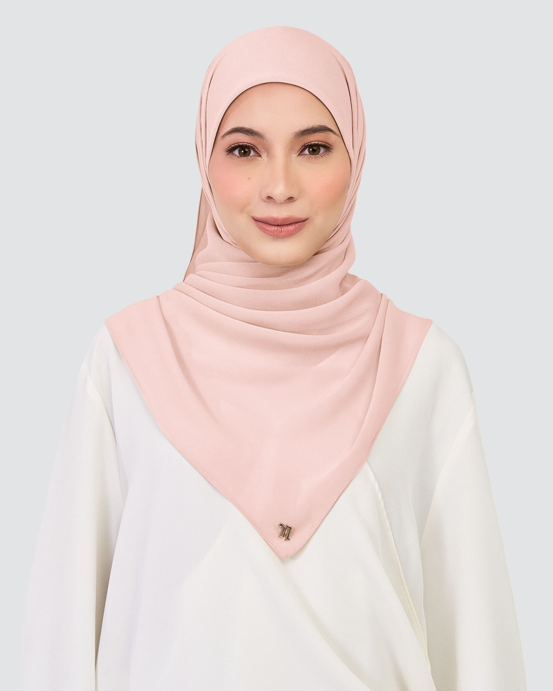 Image of CHIFFON SQUARE - CHALK PINK