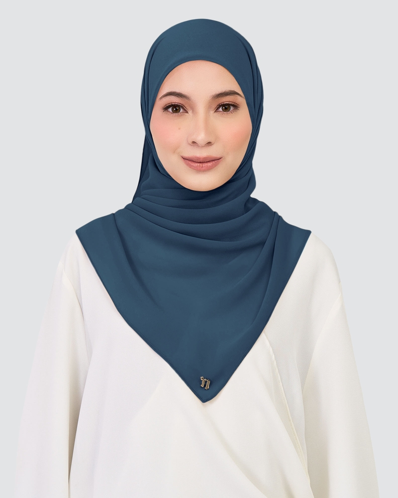 Image of CHIFFON SQUARE - DARK DENIM