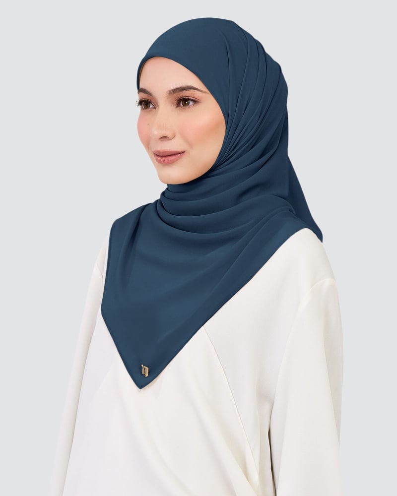 CHIFFON SQUARE - DARK DENIM