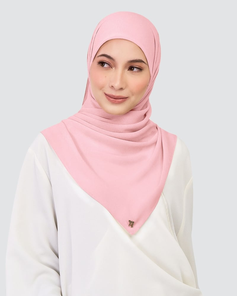 CHIFFON SQUARE - DAWN PINK