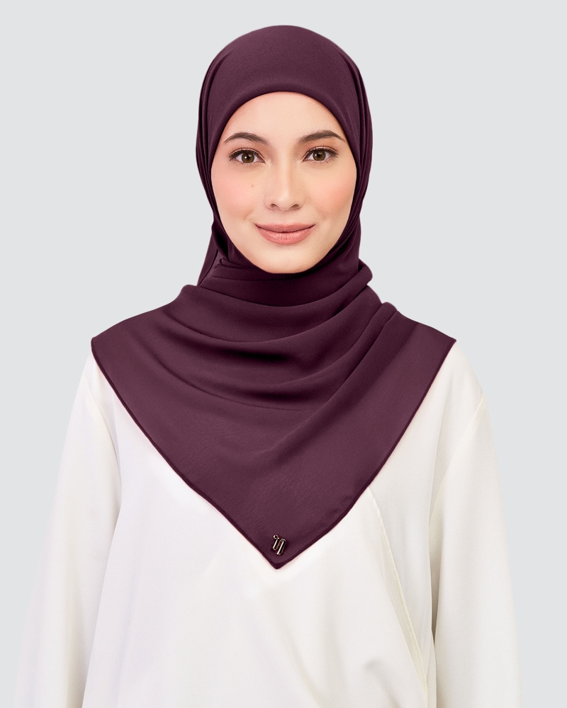 Image of CHIFFON SQUARE - EGGPLANT