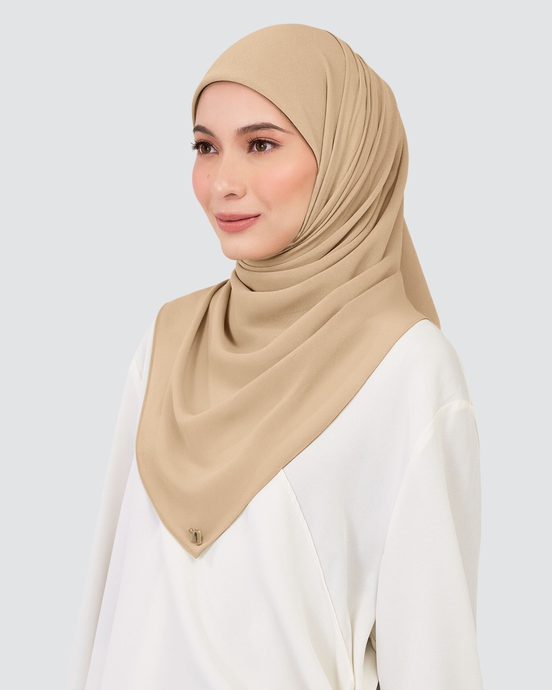 CHIFFON SQUARE - LIGHT TAUPE