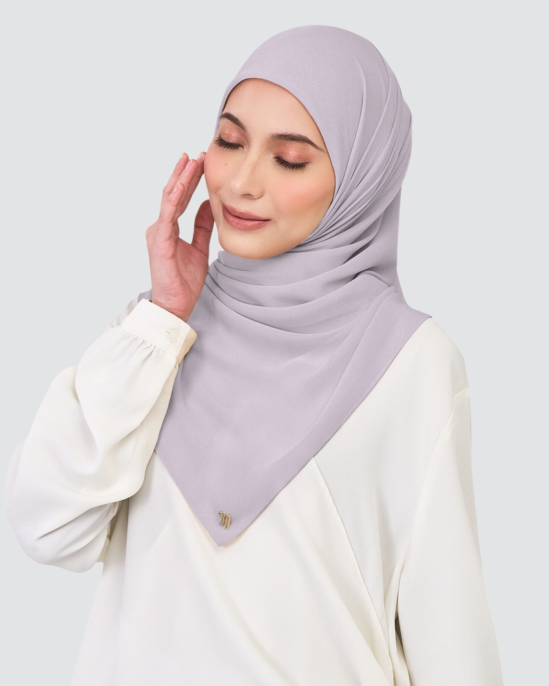 CHIFFON SQUARE - LILAC MARBLE