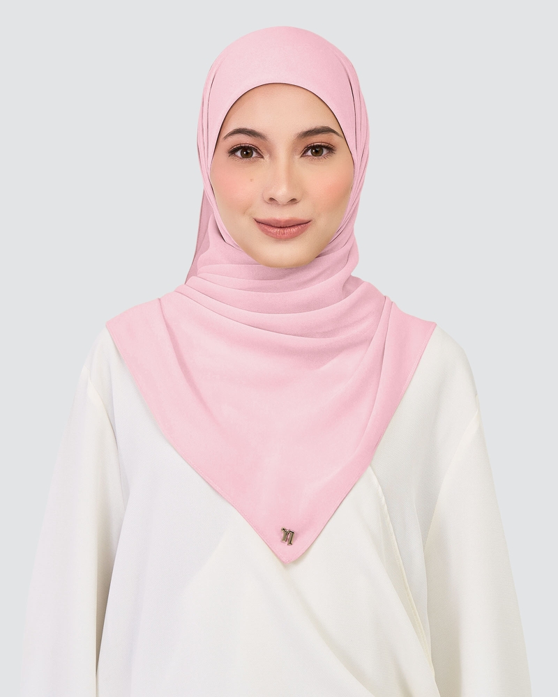 Image of CHIFFON SQUARE - PINK LAVENDER