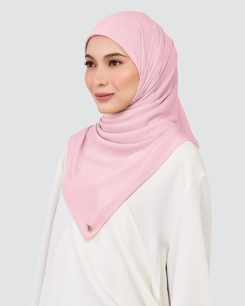 Image of CHIFFON SQUARE - PINK LAVENDER
