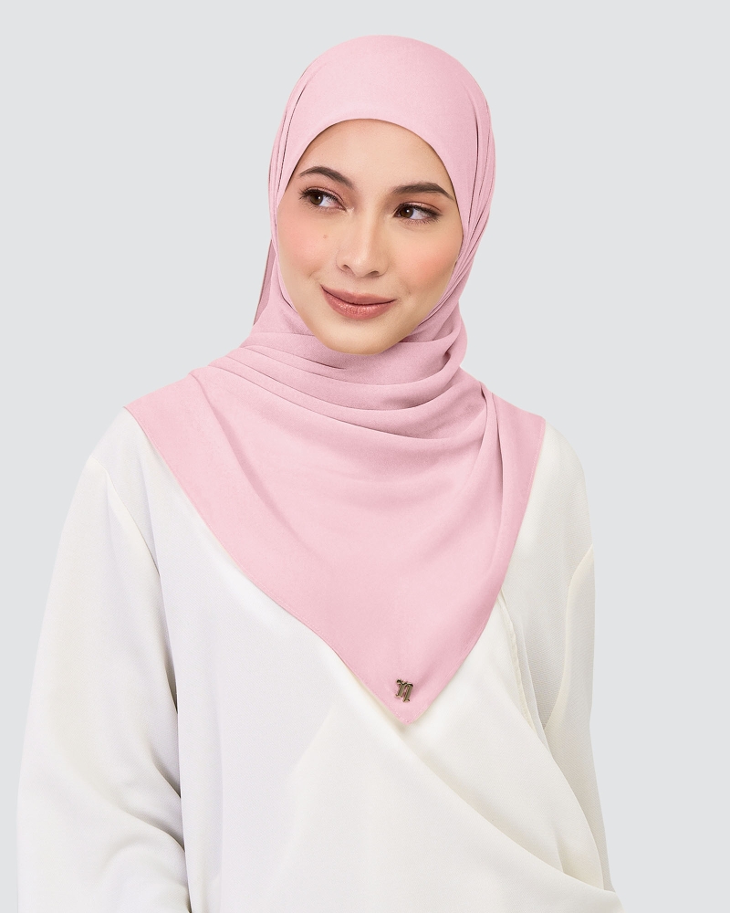Image of CHIFFON SQUARE - PINK LAVENDER