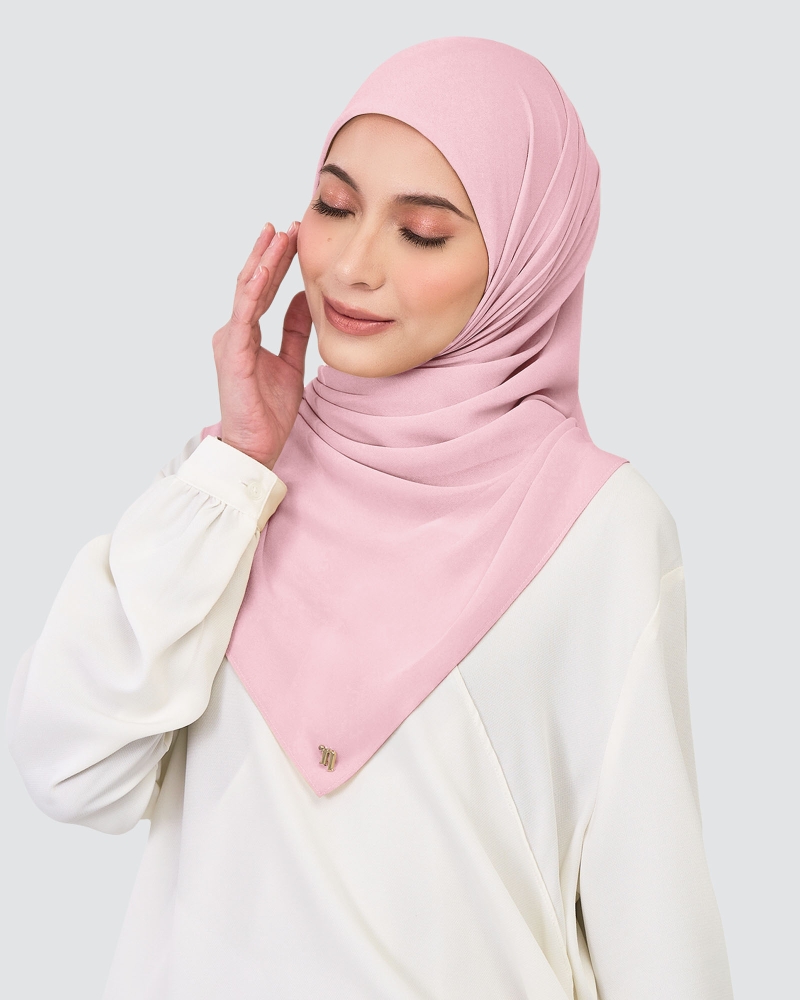 Image of CHIFFON SQUARE - PINK LAVENDER