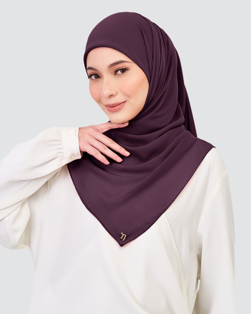 CHIFFON SQUARE - PLUM PERFECT