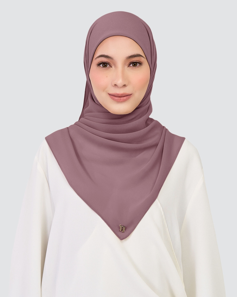 Image of CHIFFON SQUARE - ROSE TAUPE