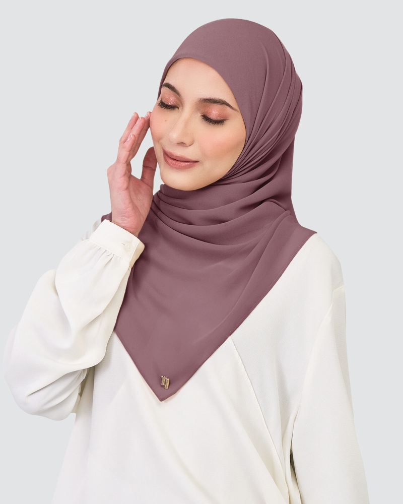 CHIFFON SQUARE - ROSE TAUPE