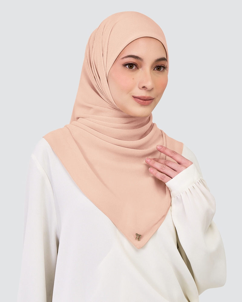 CHIFFON SQUARE - SEPIA ROSE
