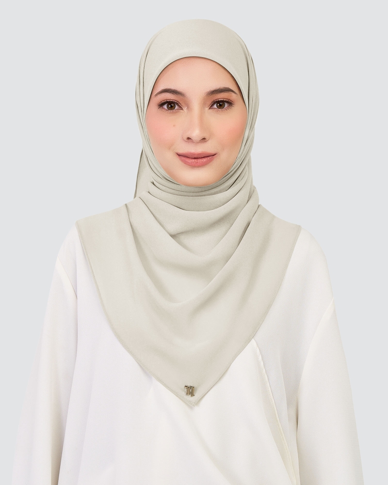 Image of CHIFFON SQUARE - SILVER GREY