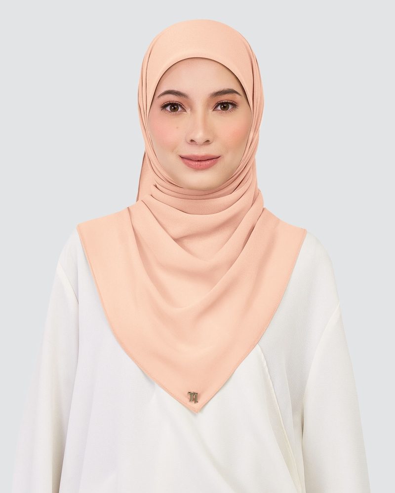 Image of CHIFFON SQUARE - SILVER PINK