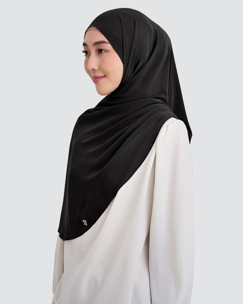 Image of CLEO CHIFFON SHAWL - BLACK
