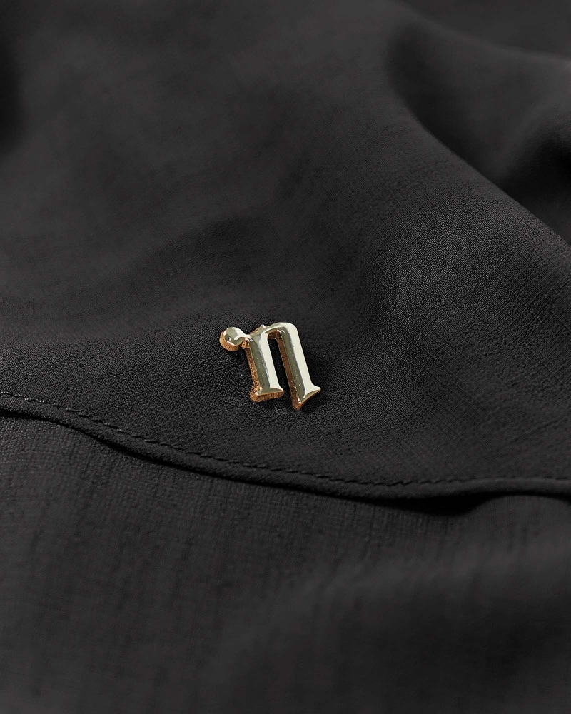 Image of CLEO CHIFFON SHAWL - BLACK