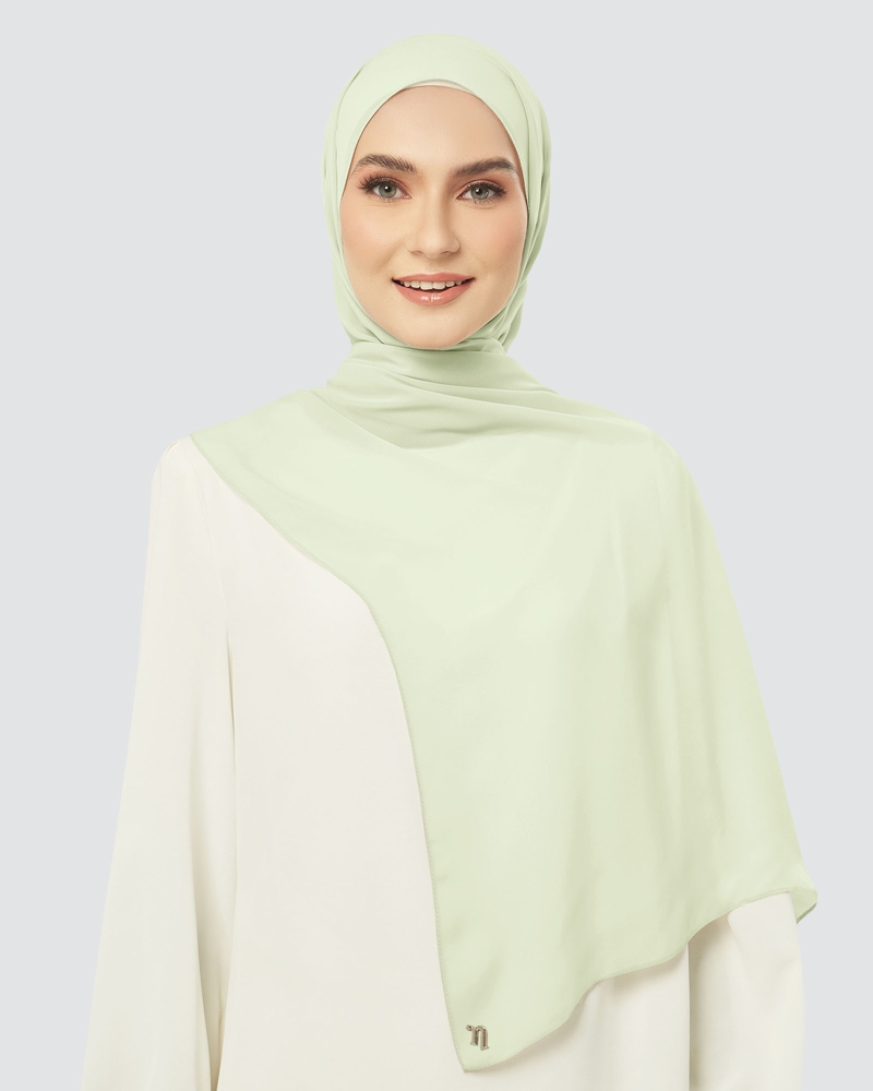 Image of CLOUD CHIFFON SHAWL - FERN