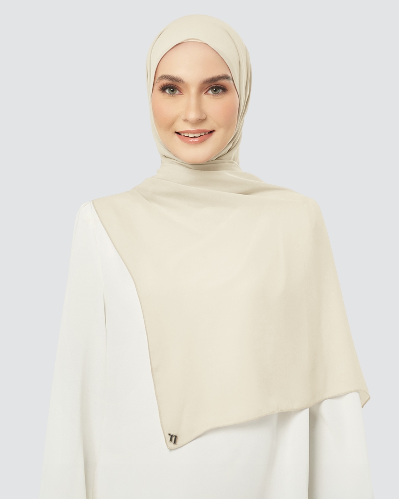 Image of CLOUD CHIFFON SHAWL - GRANOLA