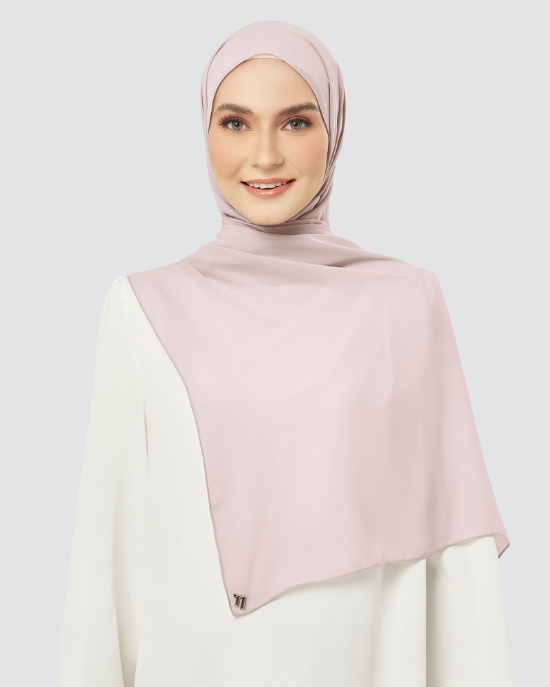 Image of CLOUD CHIFFON SHAWL - TARO MILK