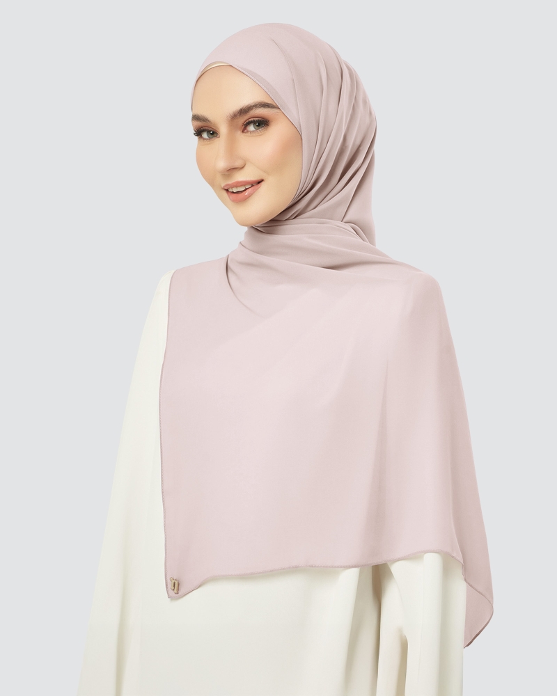 Image of CLOUD CHIFFON SHAWL - TARO MILK