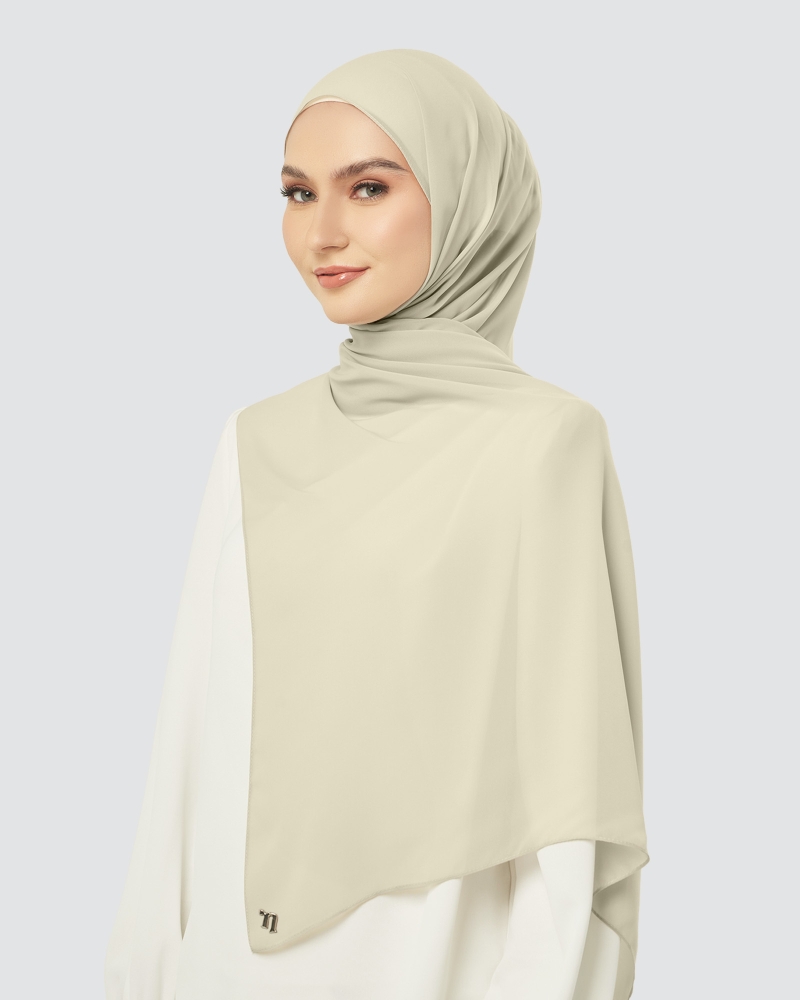 CLOUD CHIFFON SHAWL - WHEAT