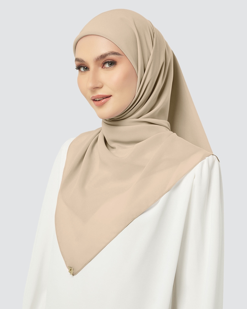 Image of CLOUD CHIFFON SQUARE - AFFOGATO