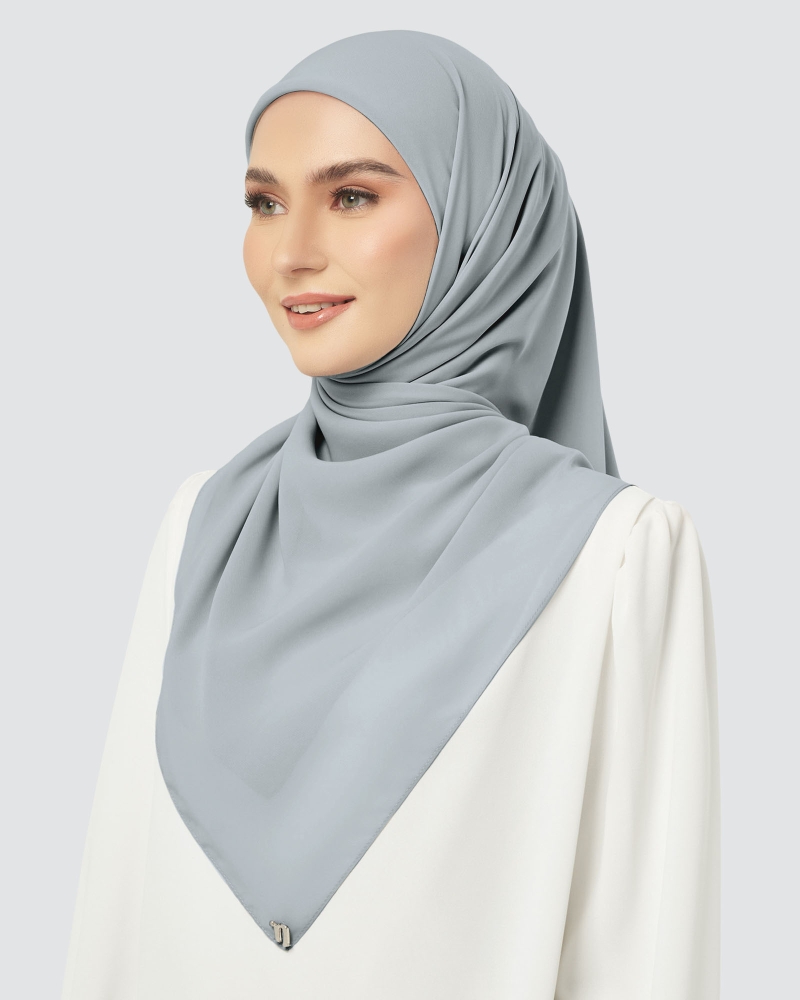 Image of CLOUD CHIFFON SQUARE - CHAMBRAY