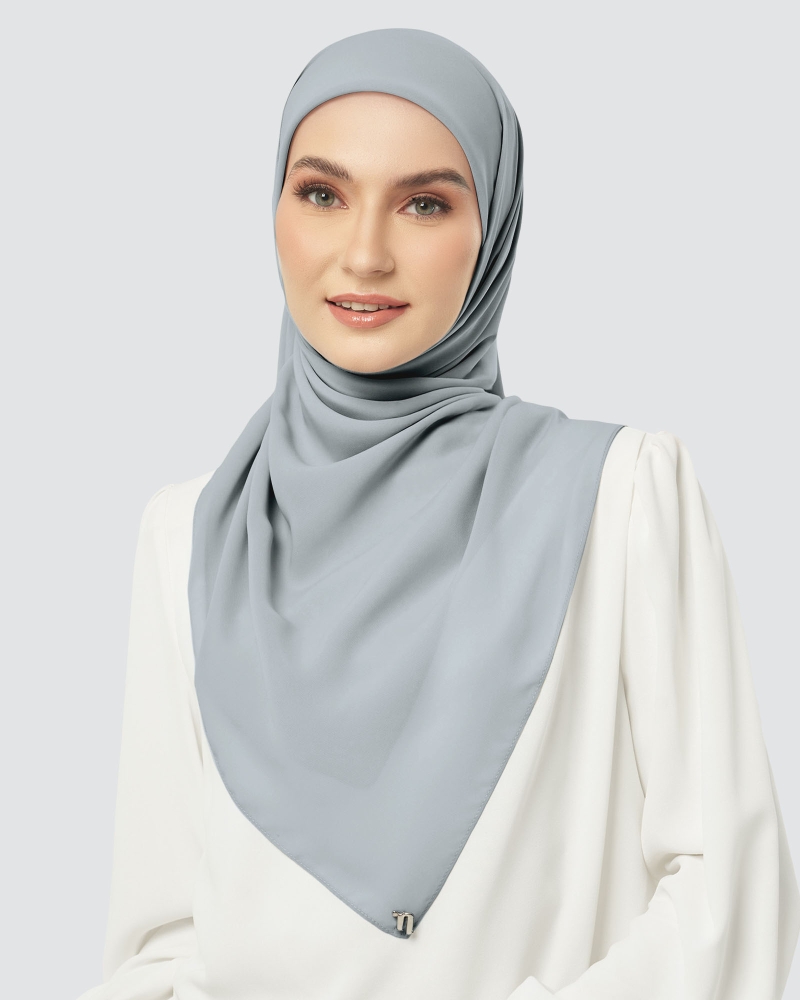 Image of CLOUD CHIFFON SQUARE - CHAMBRAY