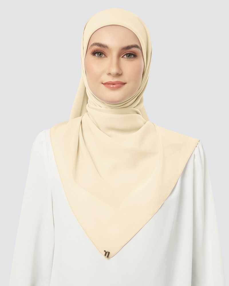 Image of CLOUD CHIFFON SQUARE - CLAY