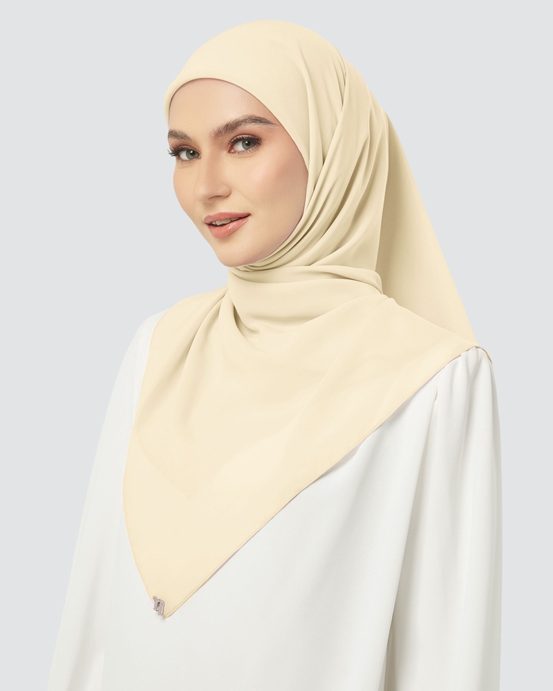 Image of CLOUD CHIFFON SQUARE - CLAY