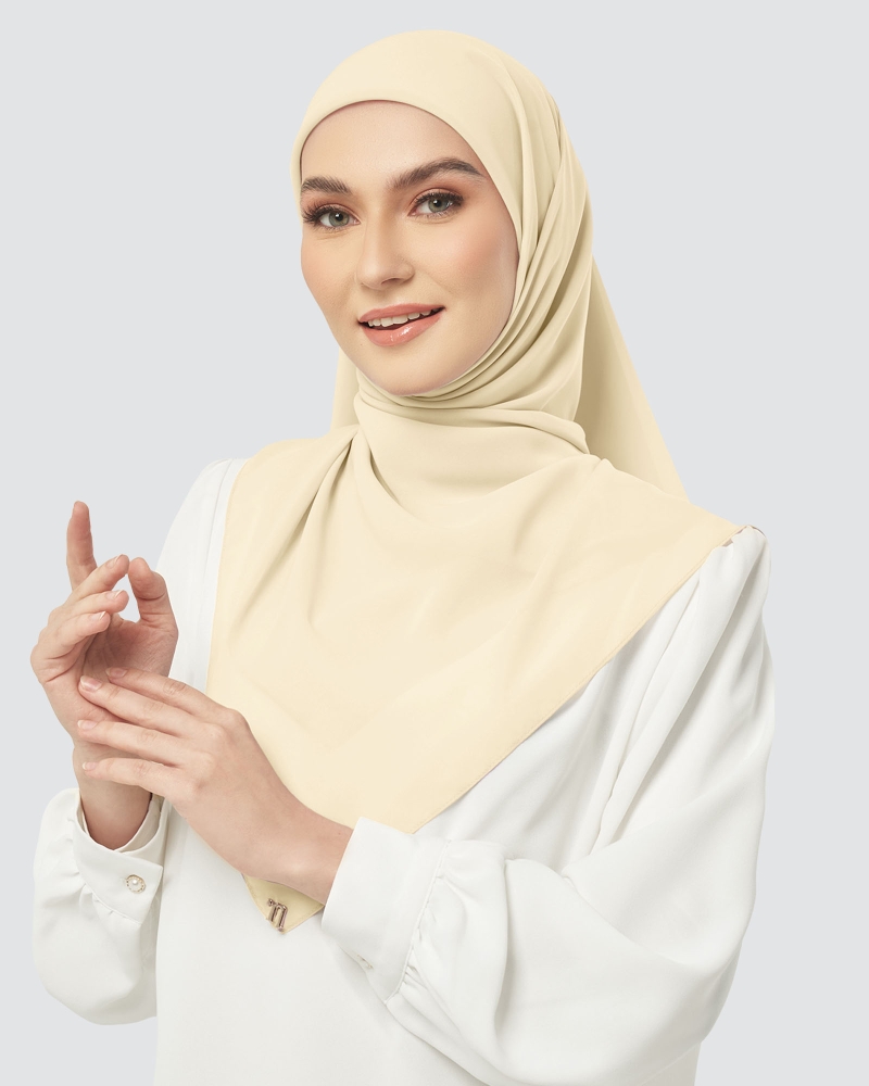 Image of CLOUD CHIFFON SQUARE - CLAY