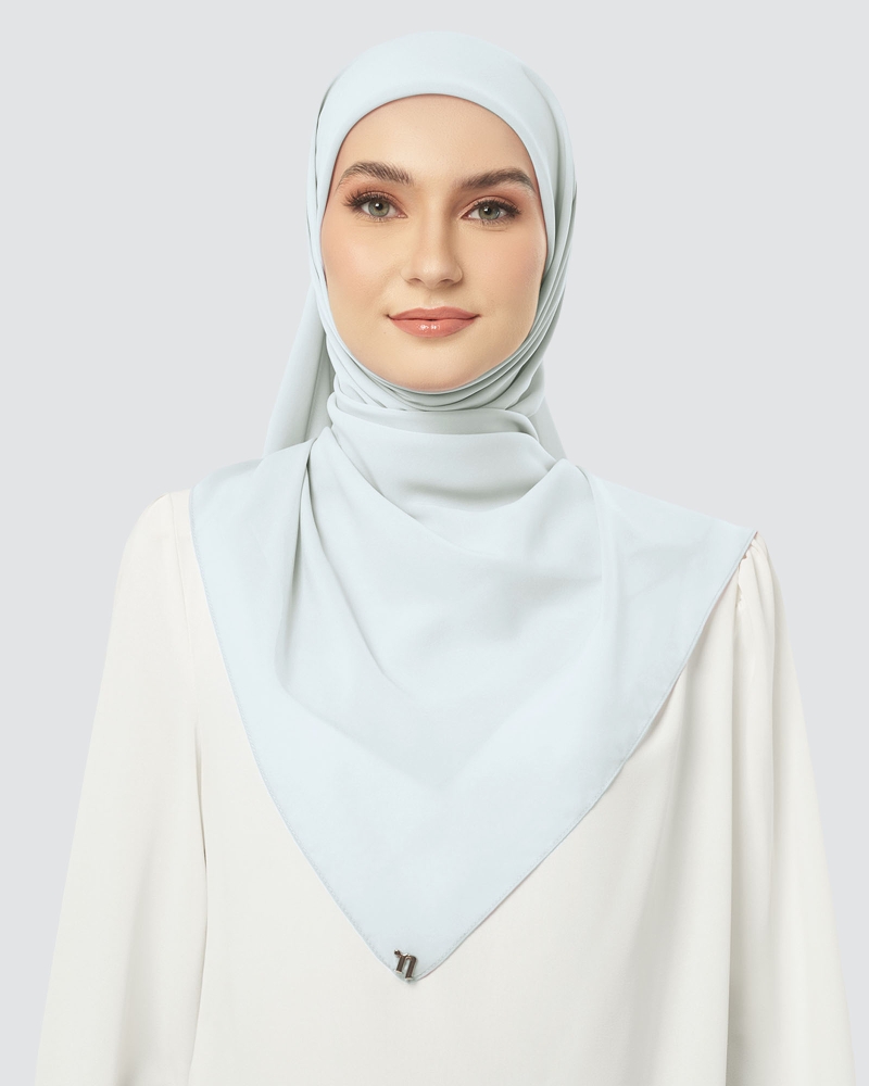 Image of CLOUD CHIFFON SQUARE - GLACIER