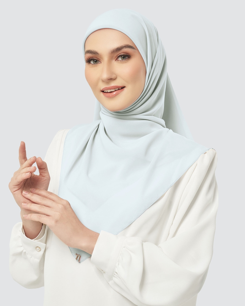 Image of CLOUD CHIFFON SQUARE - GLACIER