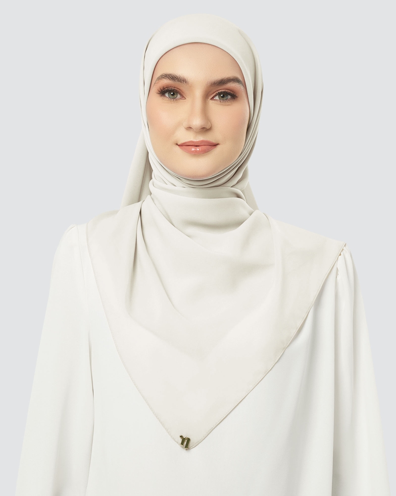 Image of CLOUD CHIFFON SQUARE - MARBLE