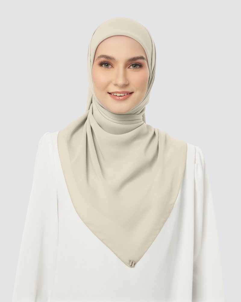 Image of CLOUD CHIFFON SQUARE - MOONSTONE