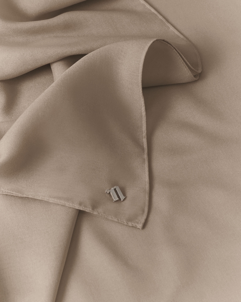 COTTON VOILE SQUARE - CARAMEL