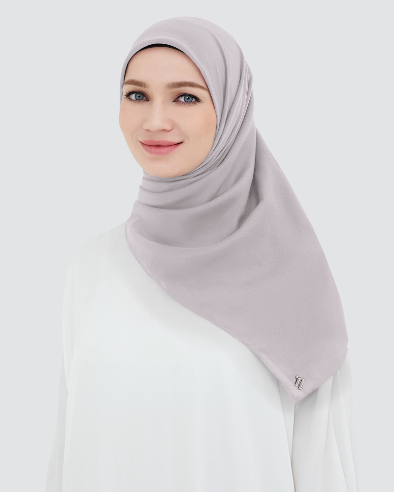 Image of COTTON VOILE SQUARE - WARM GREY