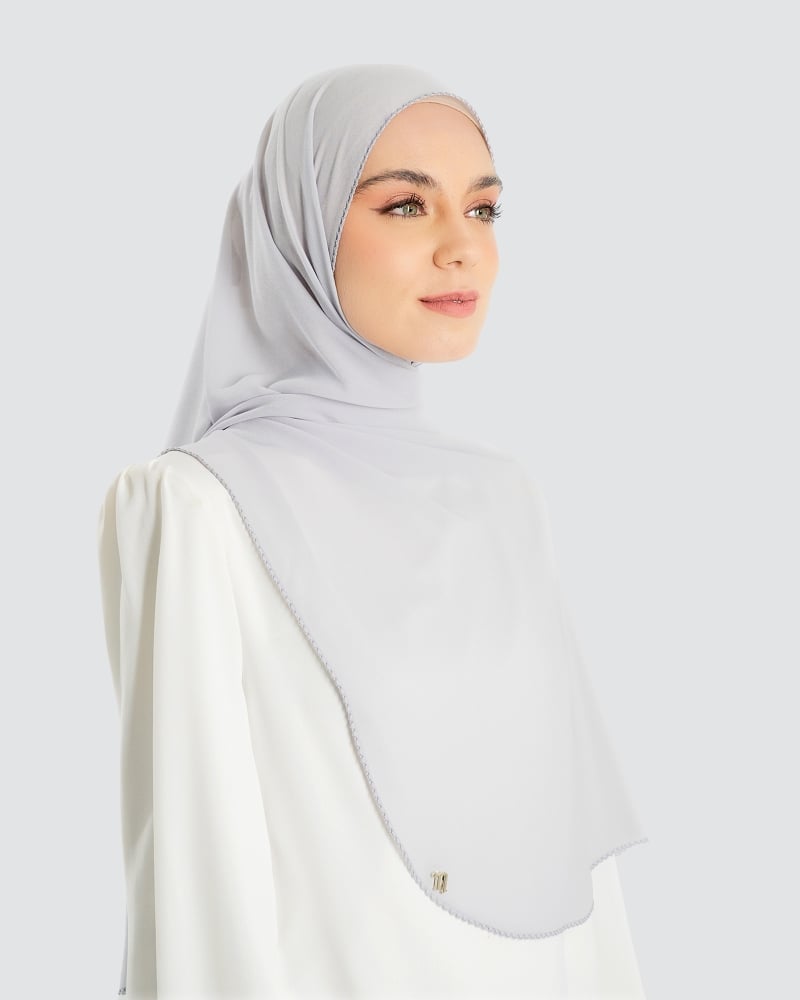 DELILAH CHIFFON SHAWL - MARBLE