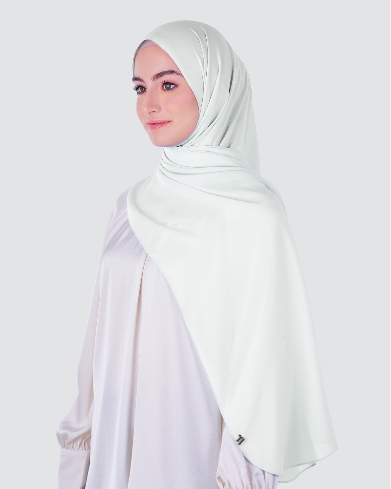 Image of DOTTY TEXTURED CHIFFON SHAWL - WHITE